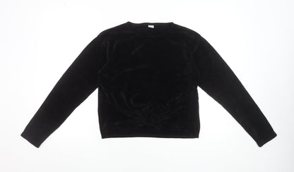 Teens UK Size L Lindex Black Basic Blouse