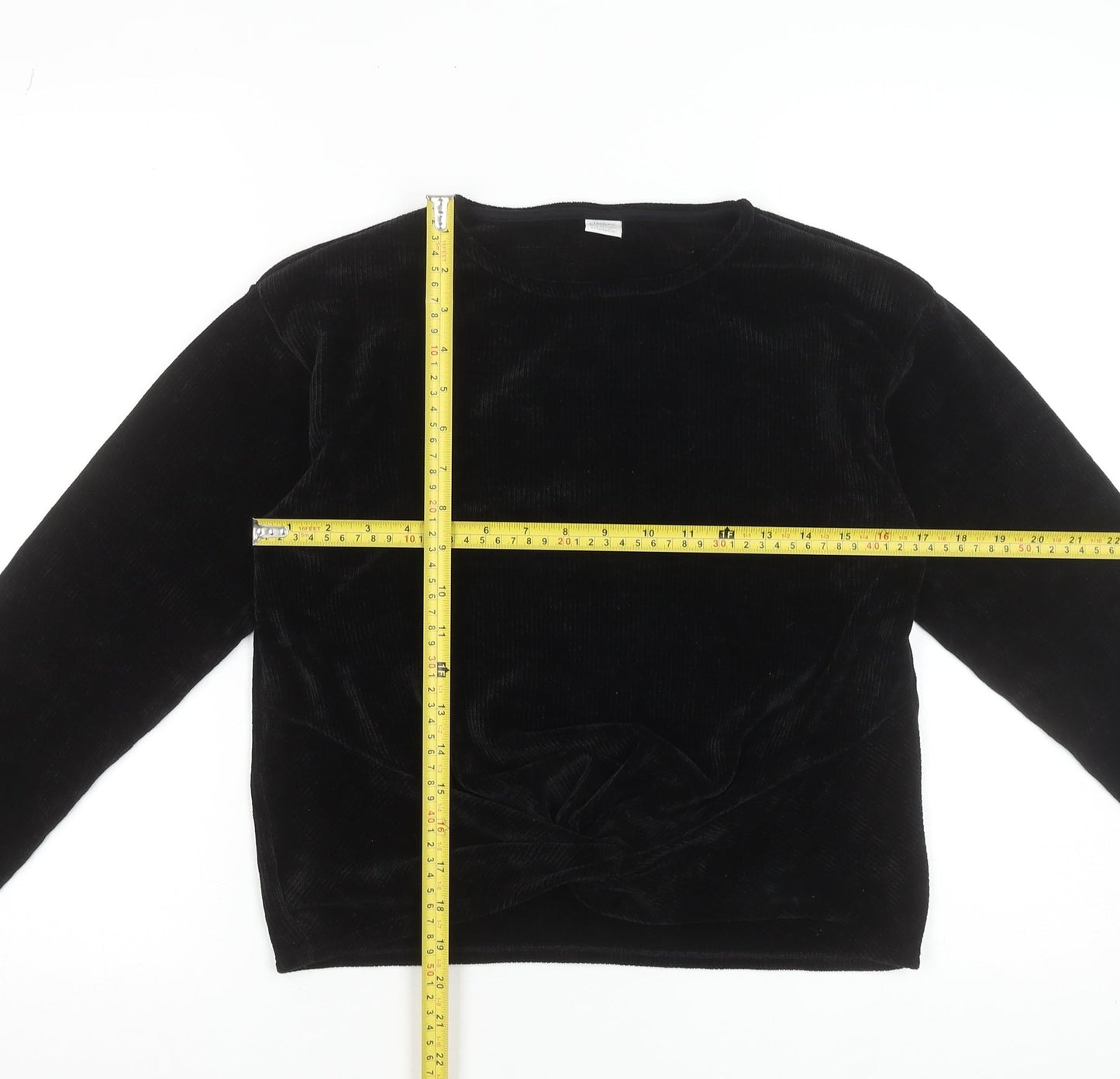 Teens UK Size L Lindex Black Basic Blouse