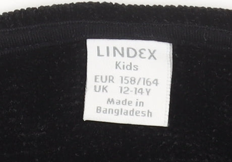 Teens UK Size L Lindex Black Basic Blouse