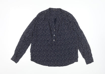 Womens UK Size 12 Marks and Spencer Blue Tunic Blouse