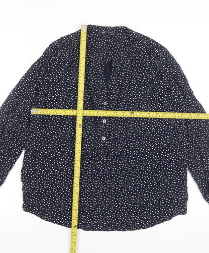 Womens UK Size 12 Marks and Spencer Blue Tunic Blouse