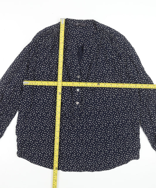 Womens UK Size 12 Marks and Spencer Blue Tunic Blouse