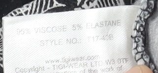 Womens UK Size 18 Tigi Black Basic T-Shirt