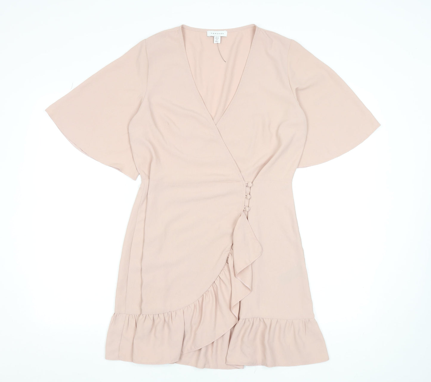 Womens UK Size 12 Topshop Wrap Dress