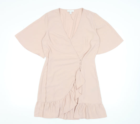 Womens UK Size 12 Topshop Wrap Dress