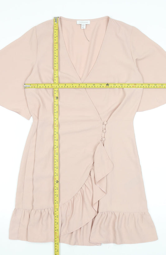 Womens UK Size 12 Topshop Wrap Dress