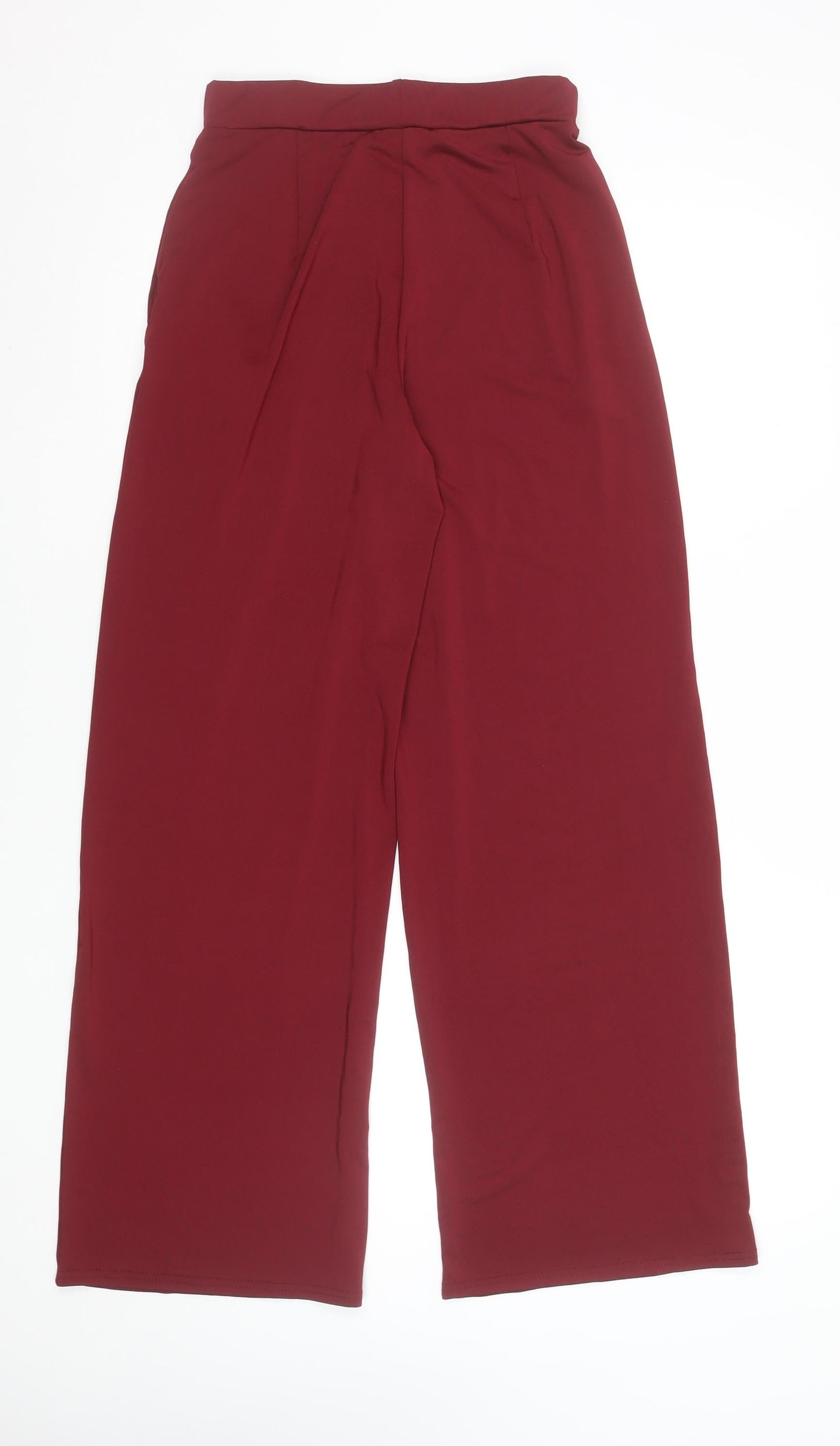 Womens UK Size S Drôle de Copine Regular Fit Casual Travel Workwear Red Trousers
