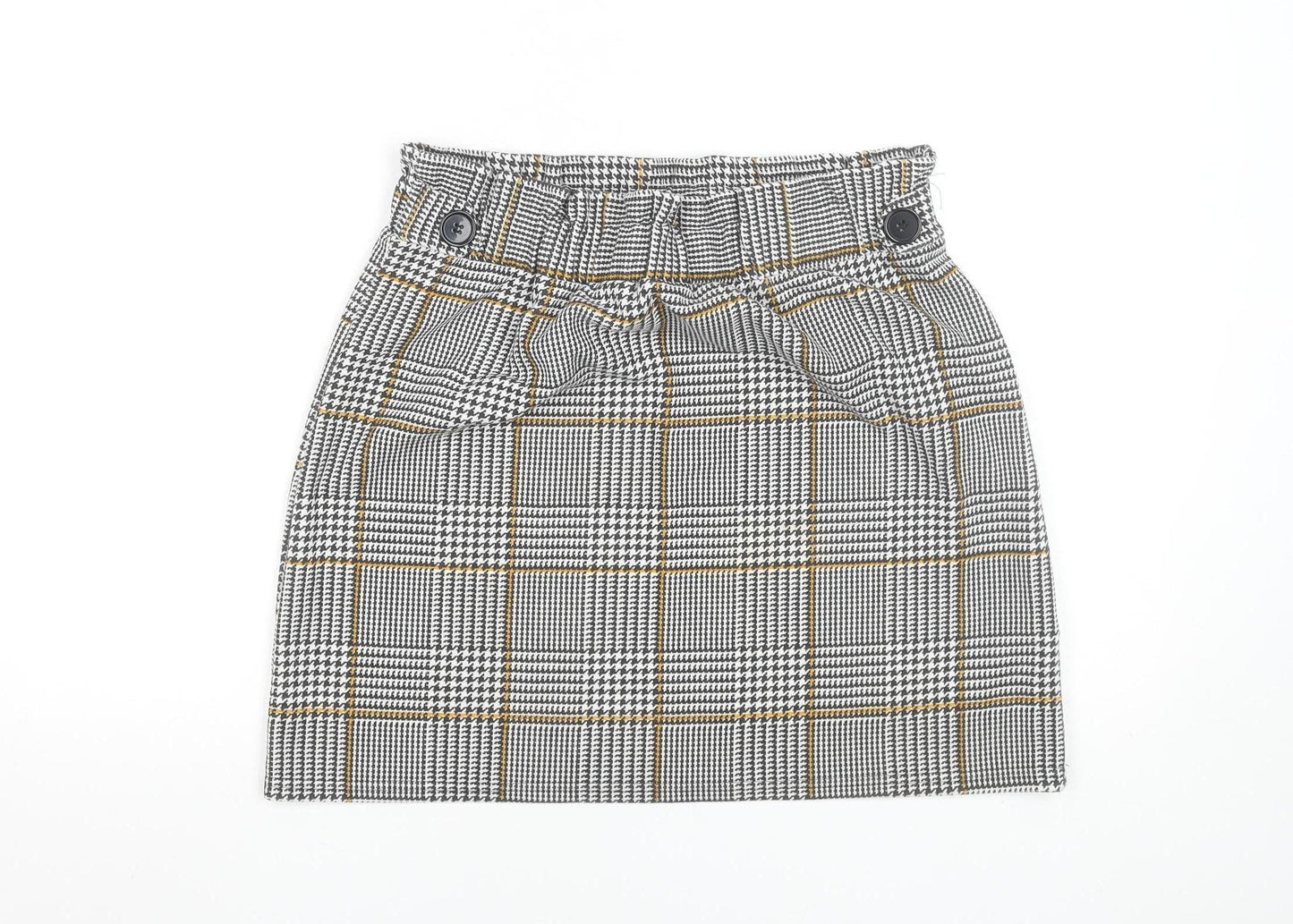 New Look Women’s Grey Check High Rise Pencil Skirt UK 14