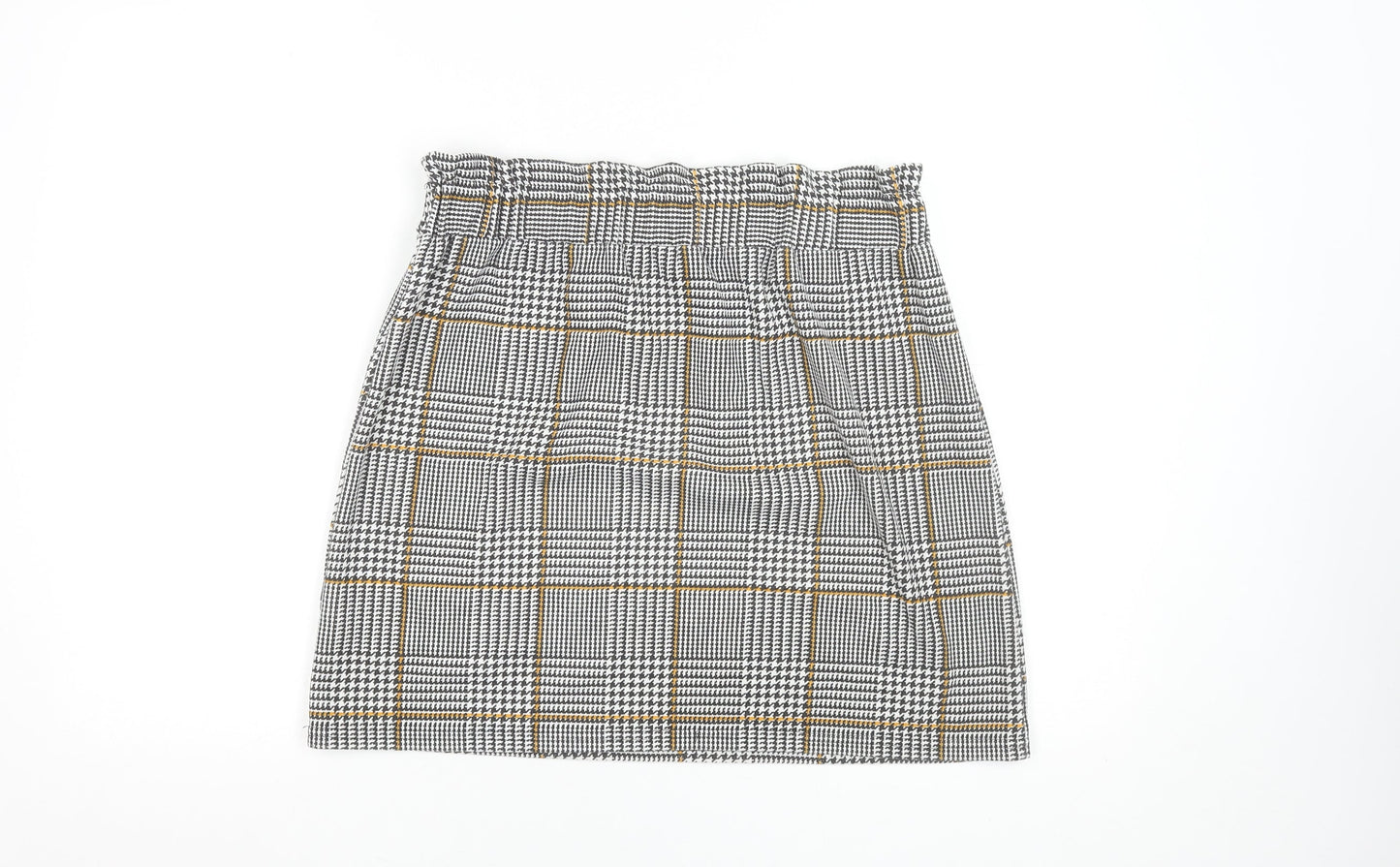 New Look Women’s Grey Check High Rise Pencil Skirt UK 14