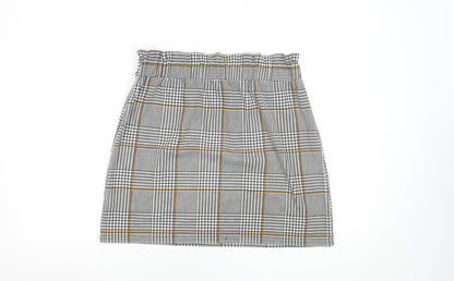 New Look Women’s Grey Check High Rise Pencil Skirt UK 14