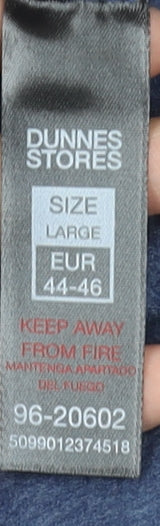 Dunnes Stores Men Blue Cotton Jogger Trousers Size L Regular Fit