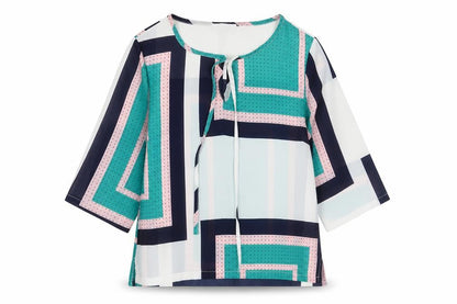 Womens UK Size S Sweet Miss Multicoloured Tunic Blouse