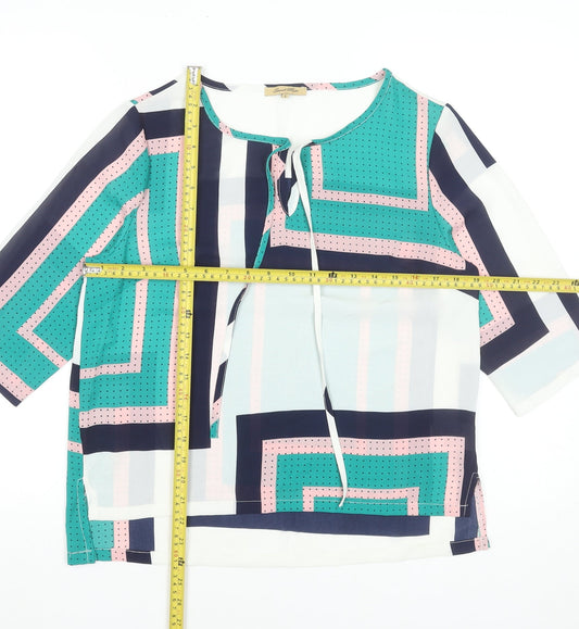 Womens UK Size S Sweet Miss Multicoloured Tunic Blouse
