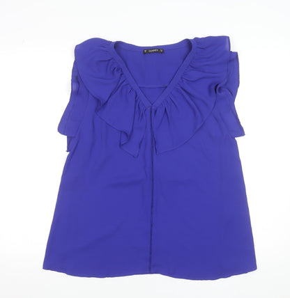 Womens UK Size 14 Dunnes Blue Tunic Blouse