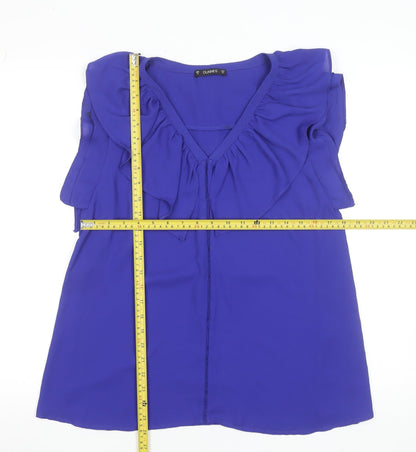 Womens UK Size 14 Dunnes Blue Tunic Blouse