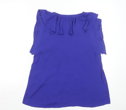 Womens UK Size 14 Dunnes Blue Tunic Blouse