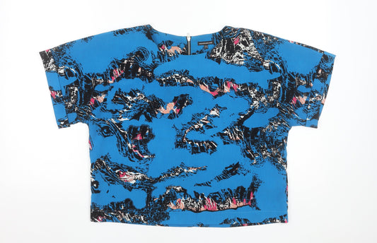 Womens UK Size 12 Warehouse Blue Basic Blouse