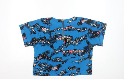 Womens UK Size 12 Warehouse Blue Basic Blouse