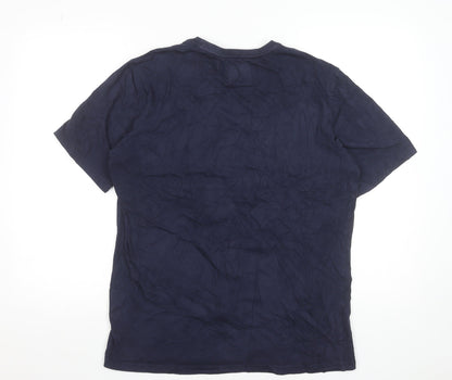 Castore Men's Blue Medium Crew Neck Stretch Performance T-Shirt