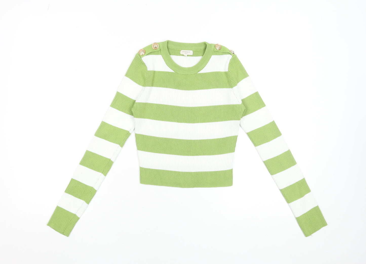 Womens UK Size S MOOCCI Green Cropped T-Shirt
