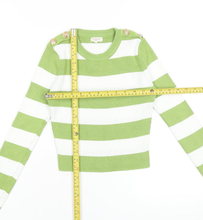 Womens UK Size S MOOCCI Green Cropped T-Shirt