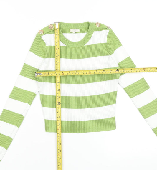 Womens UK Size S MOOCCI Green Cropped T-Shirt