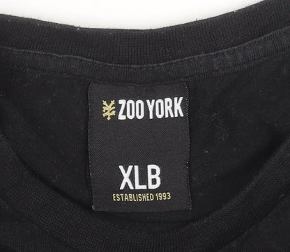 Boys UK Size XL Zoo York Black Basic T-Shirt