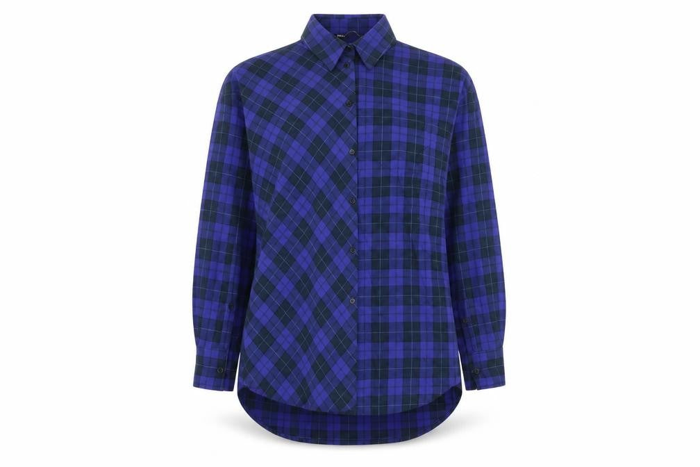 Womens UK Size XS Zara Blue Basic Button-Up