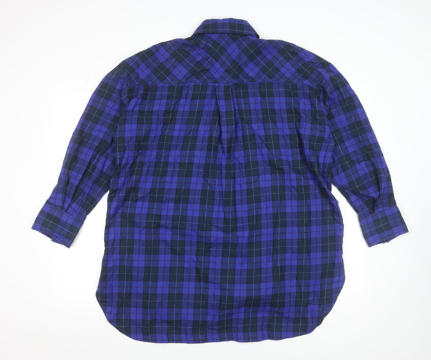 Womens UK Size XS Zara Blue Basic Button-Up