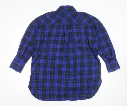 Womens UK Size XS Zara Blue Basic Button-Up