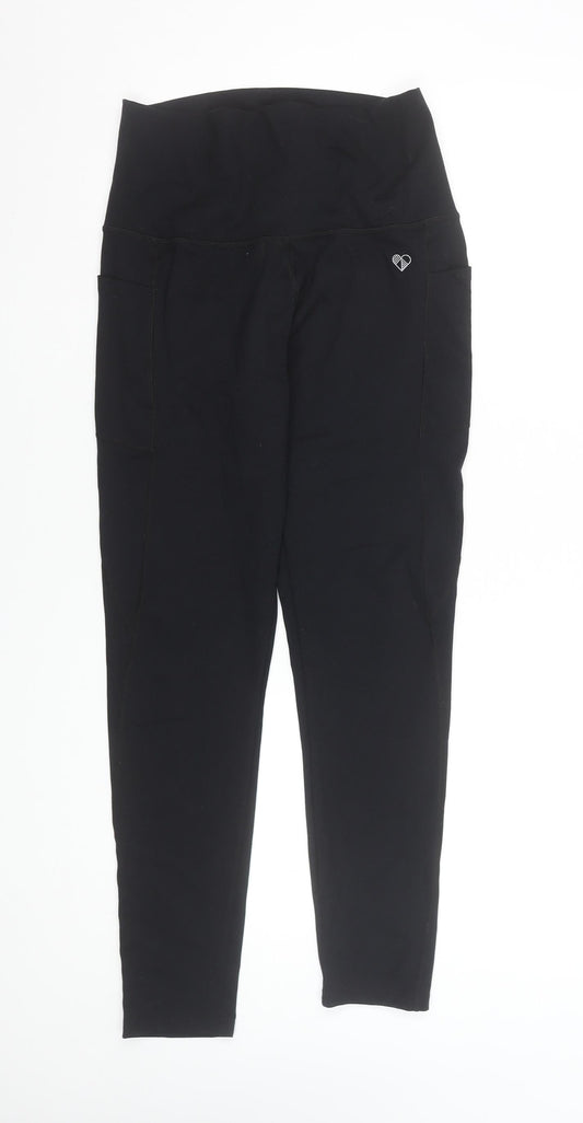 Womens UK Size L PEACHYLEAN Athletic Fit Leggings Black Leggings