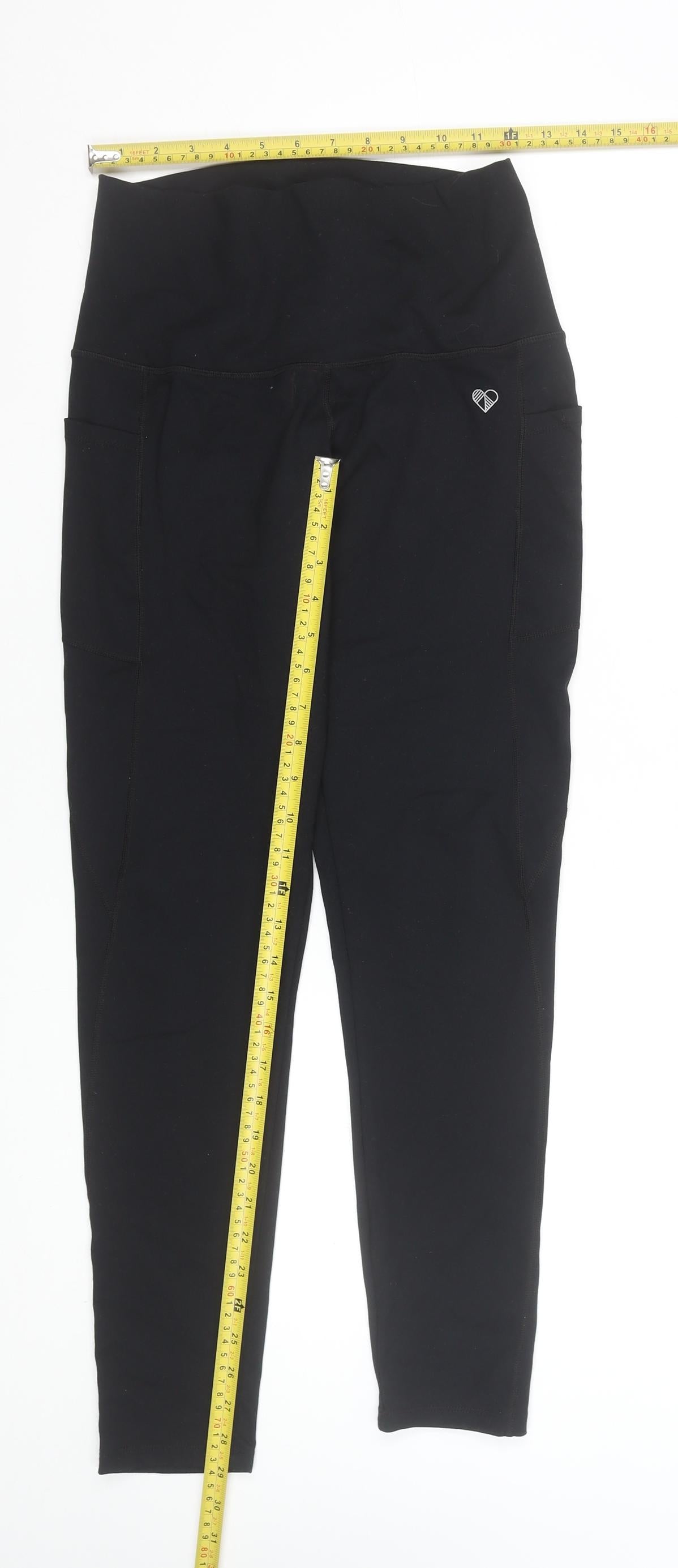 Womens UK Size L PEACHYLEAN Athletic Fit Leggings Black Leggings