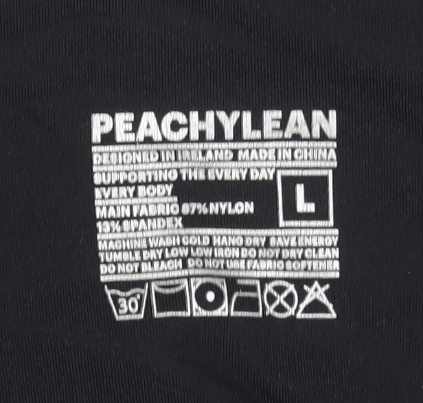 Womens UK Size L PEACHYLEAN Athletic Fit Leggings Black Leggings