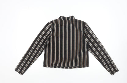 Womens UK Size 12 River Island Black Cropped Blouse