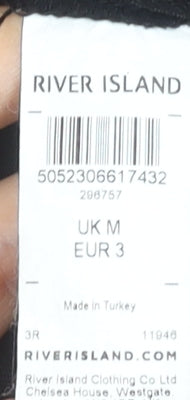 River Island Men's Black Graphic Print Crew Neck Short Sleeve T-Shirt M