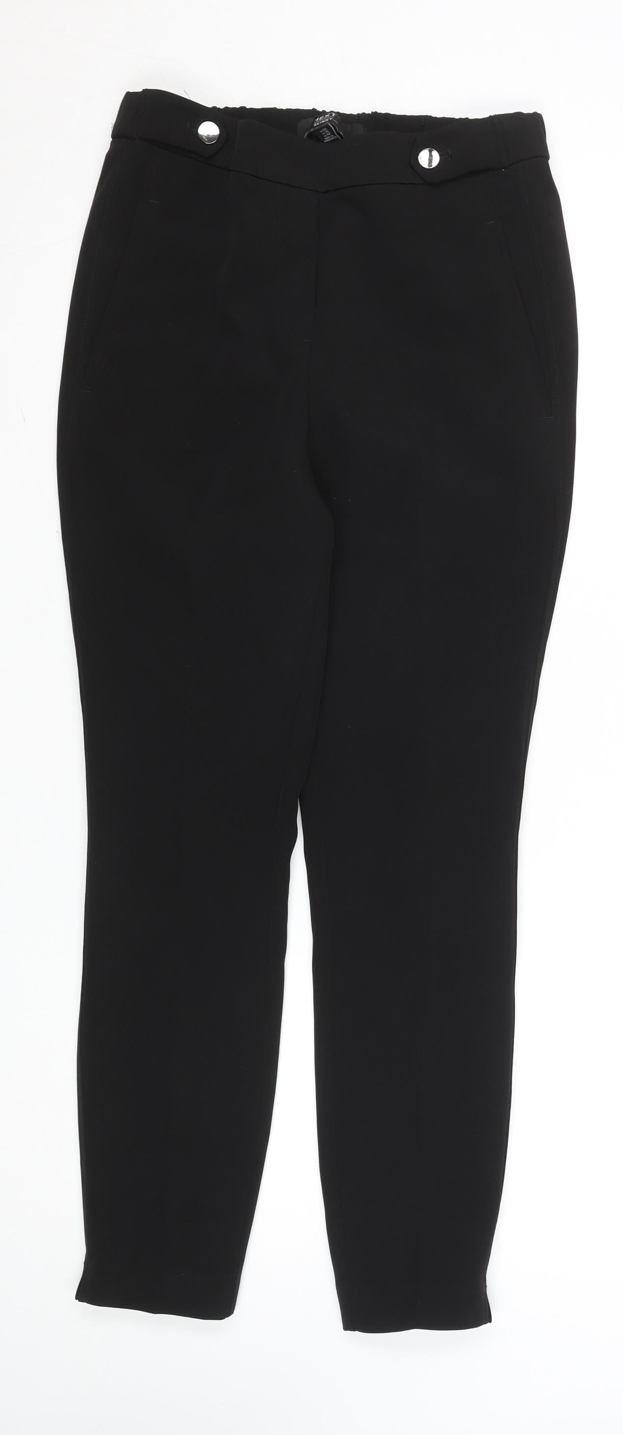 Womens UK Size 8 NEXT Slim Fit Business Casual Workwear Black Trousers