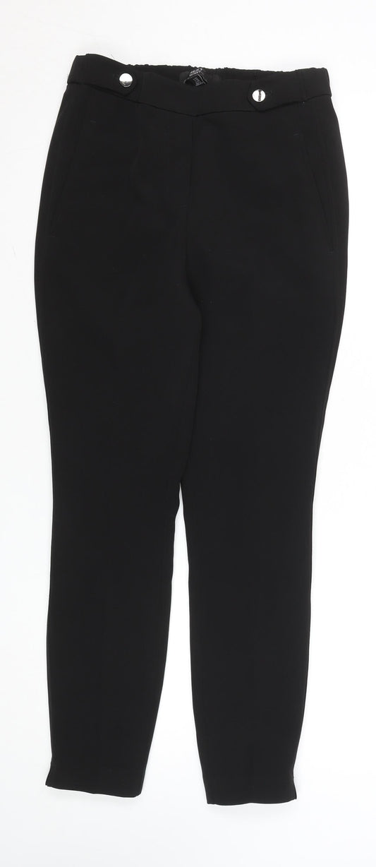 Womens UK Size 8 NEXT Slim Fit Business Casual Workwear Black Trousers