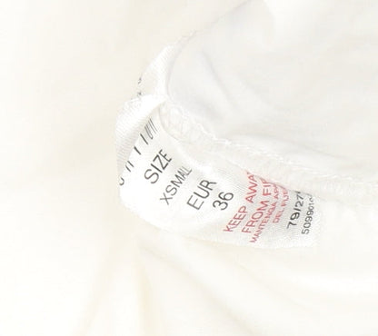 Womens UK Size XS Dunnes Stores White Camisole Blouse
