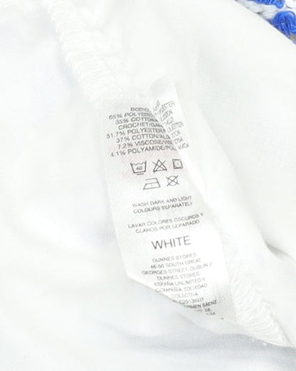 Womens UK Size XS Dunnes Stores White Camisole Blouse