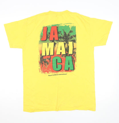Royal Caribbean Jamaica Yellow Men's M Graphic Holiday T-Shirt