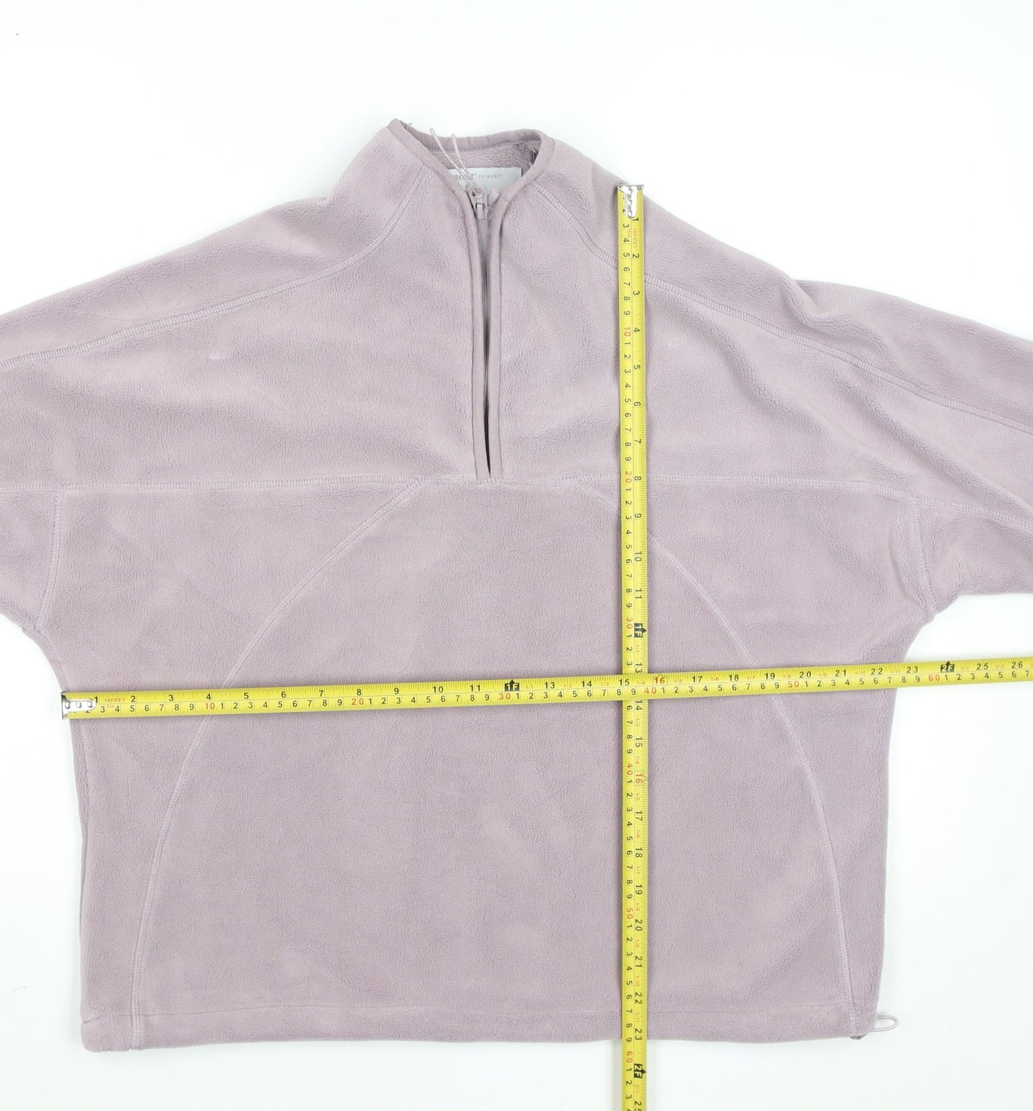 Primark Women’s Lilac Fleece 1/4 Zip Sweatshirt Size S