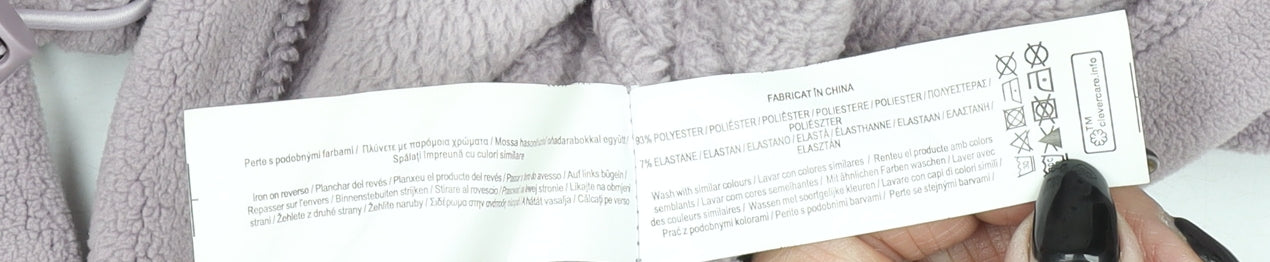 Primark Women’s Lilac Fleece 1/4 Zip Sweatshirt Size S