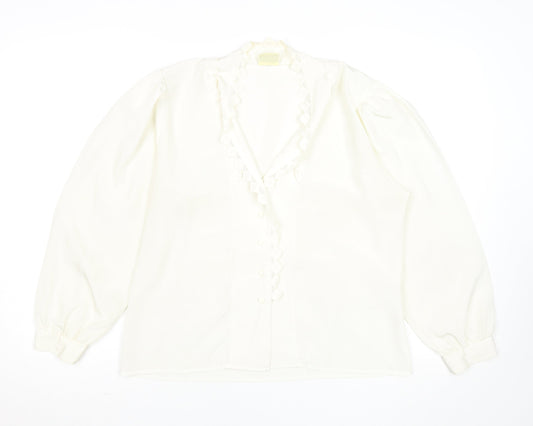 Womens UK Size 12 Liza Lovell Ivory Classic Blouse