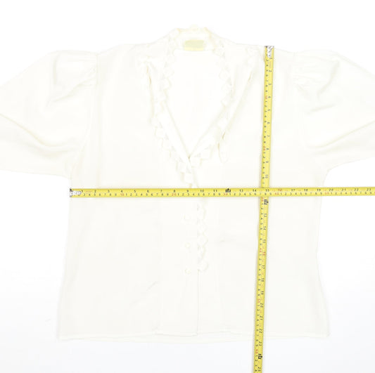 Womens UK Size 12 Liza Lovell Ivory Classic Blouse