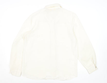 Womens UK Size 14 Vision Ivory Basic Blouse