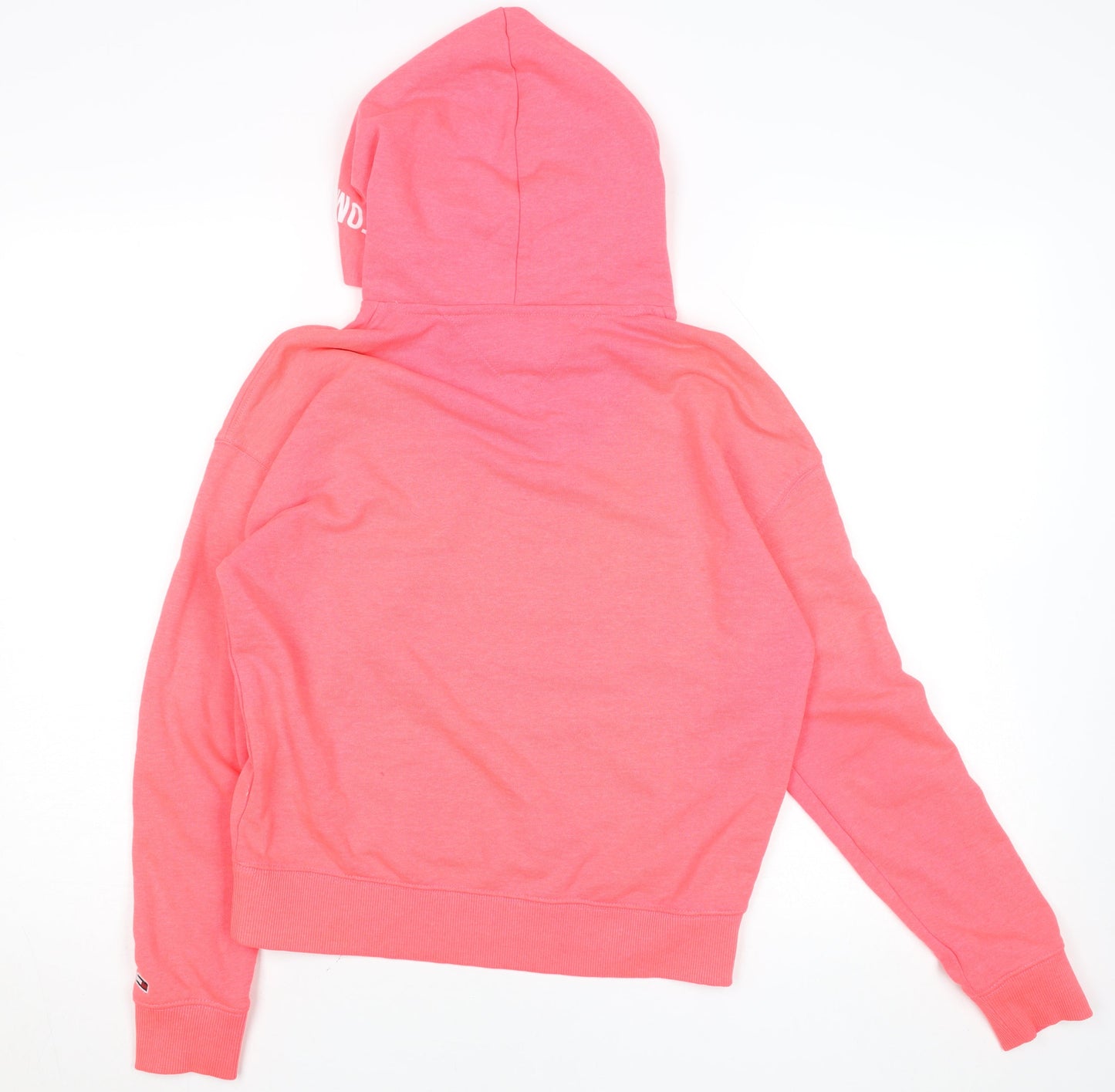 Womens UK Size XS Tommy Jeans Pink Pullover Hoodie