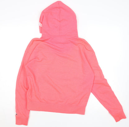 Womens UK Size XS Tommy Jeans Pink Pullover Hoodie