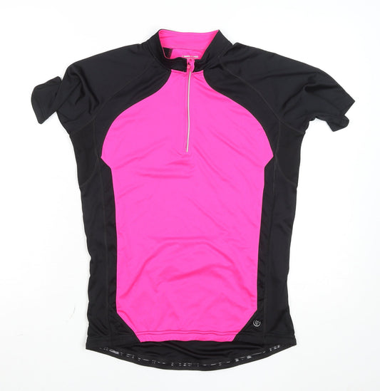 St. Bernard Men’s Pink Cycling Jersey T-Shirt Medium 1/4 Zip