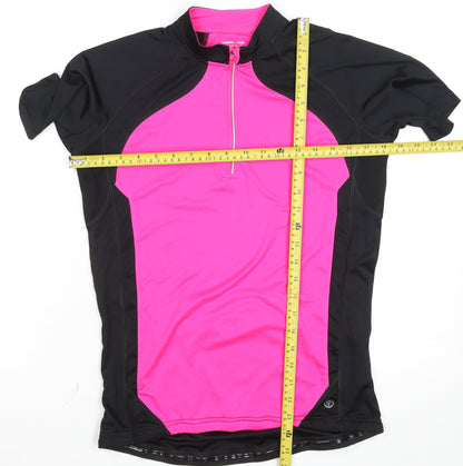 St. Bernard Men’s Pink Cycling Jersey T-Shirt Medium 1/4 Zip