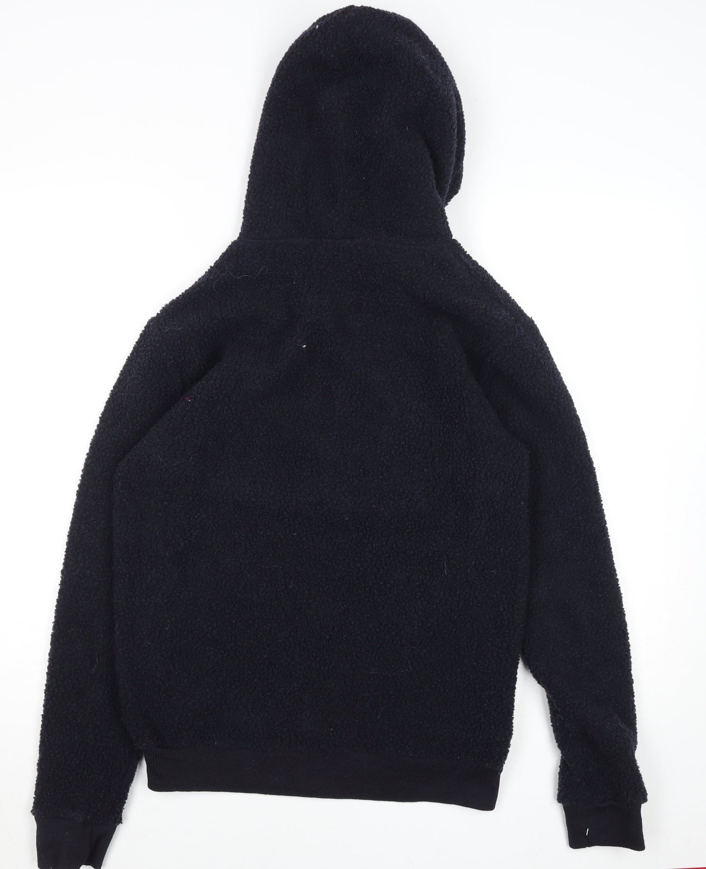 Brave Soul Mens Black Fleece Hooded Zip Jacket Size S Regular Fit